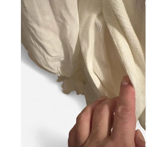 Lulus Elegant White  Boho Romantic Chic Mini Dress- style “Make The call” size M - Picture 5 of 7